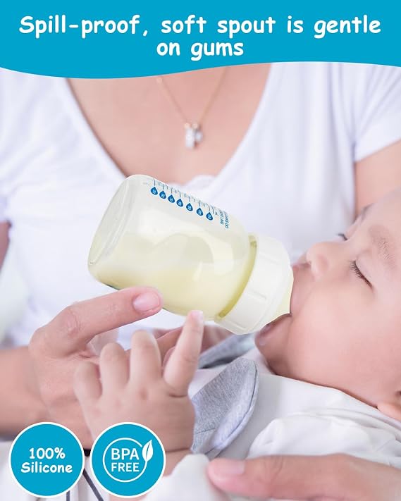 Silicone Nipple for Dr. Brown's Natural Flow Level 3 Wide-Neck Baby Bottle, 6m+, Fast Flow, 6 Count