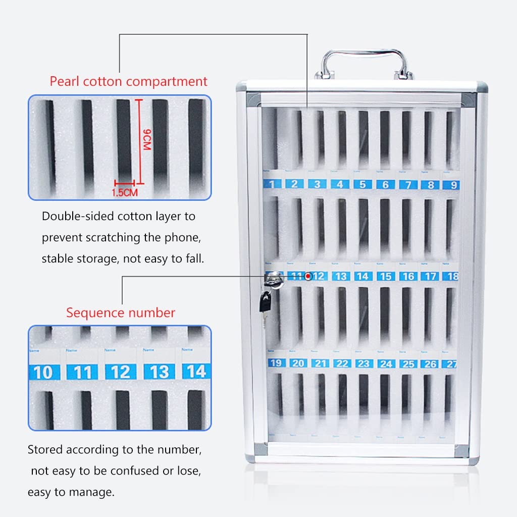 Caja de Almacenamiento para teléfono móvil Soporte acrílico para teléfono móvil Caja de Almacenamiento de Escritorio Armario de Almacenamiento de Pared de Gran Capacidad nizador de a