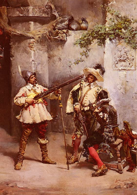 Tableau les Mousquetaires Marchetti pour habiller un grand mur vide avec une toile