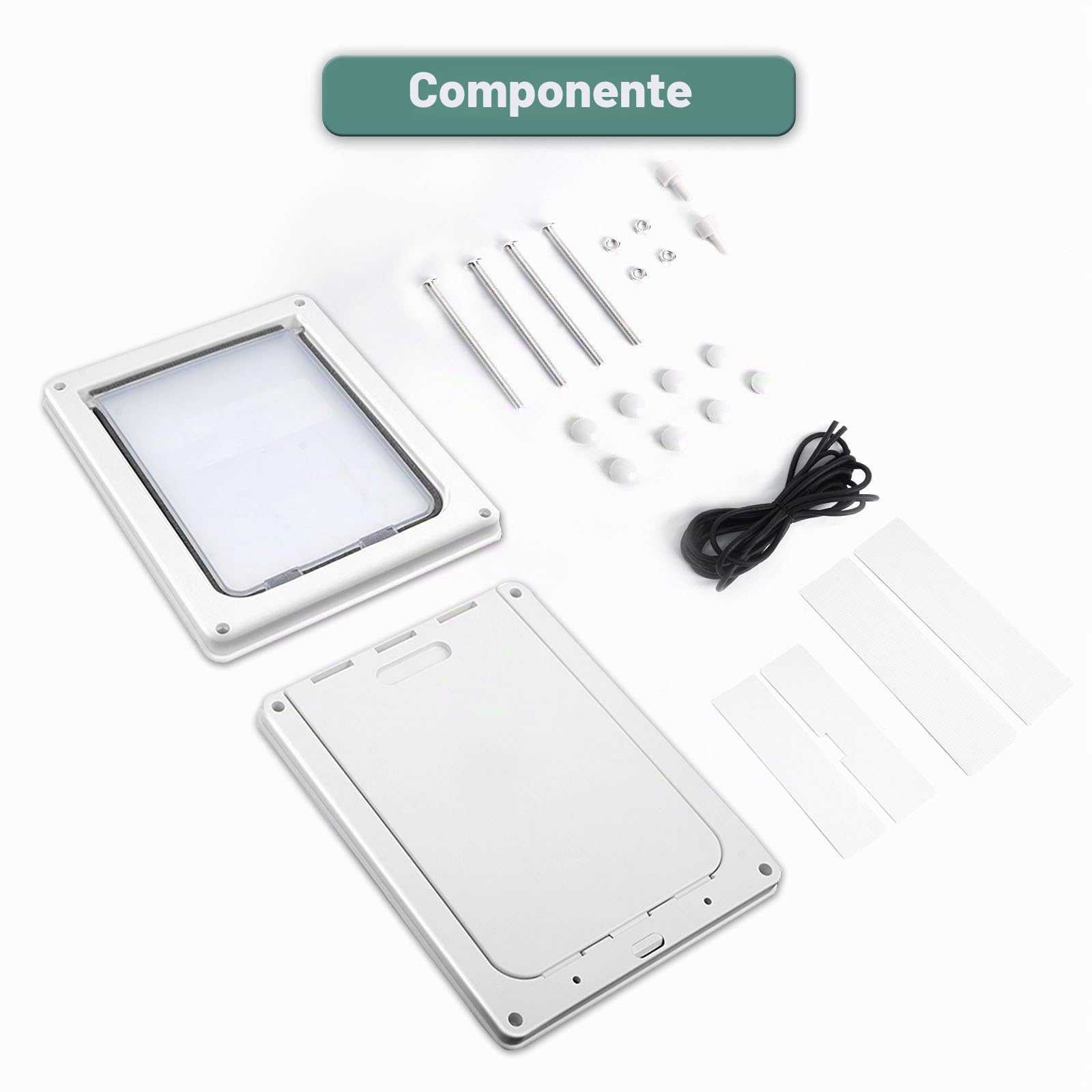 Lessmon - Puerta grande para perros y gatos, resistente a la intemperie, 17x14 para medianos y grandes