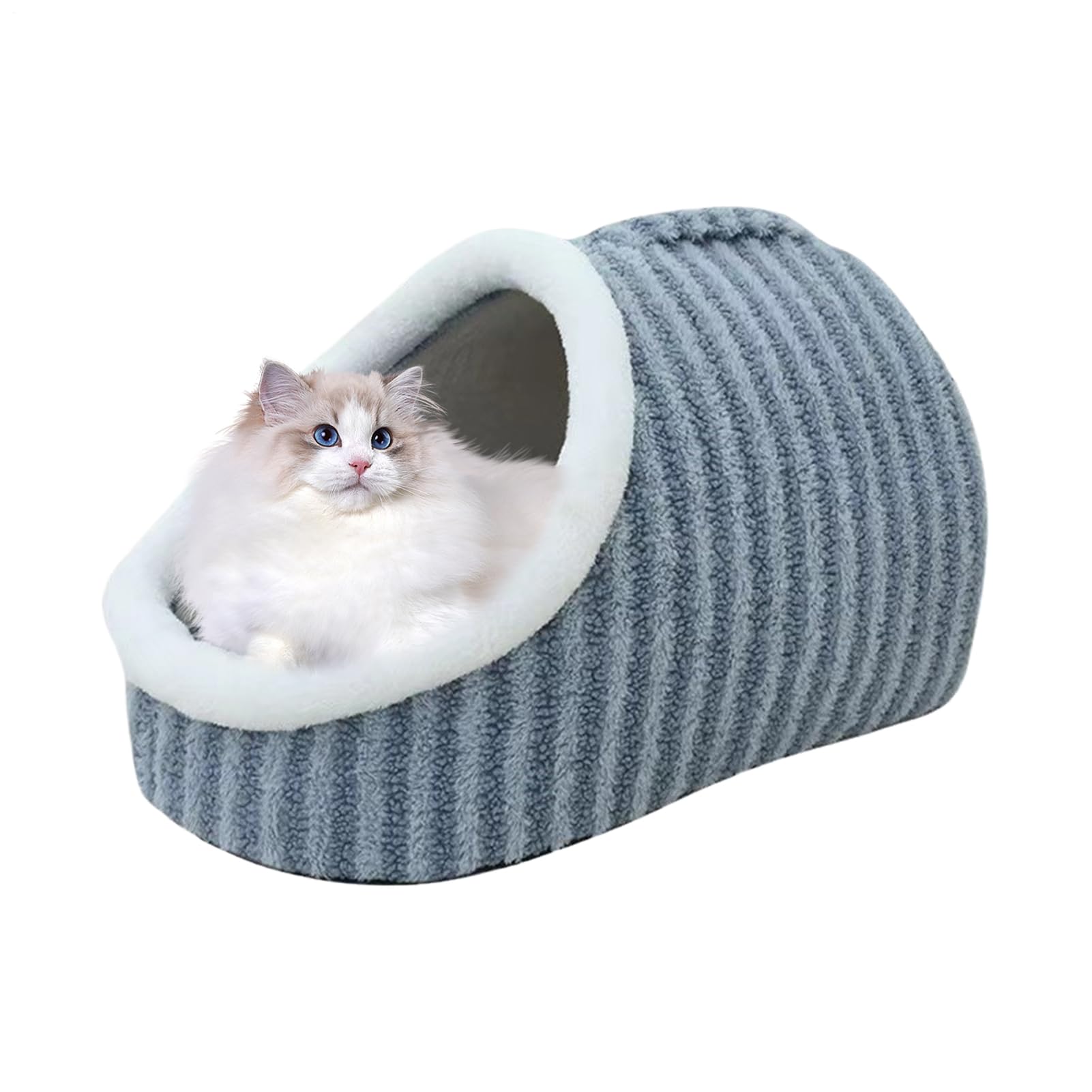 Cuccia Grotta Pantofola Gatto Cuccia Caverna Chiusa Lavabile Con Base | Pantofola Accogliente Per Animali Da Interno per Gatti, e Cani di Piccola e Media Taglia