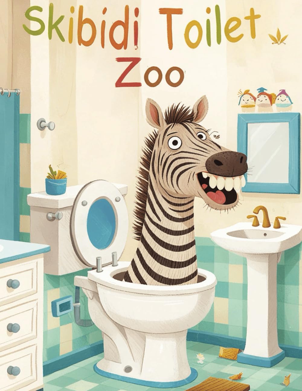 Skibidi Toilet Zoo: Animals Coloring Book for Adults & Kids - Funny Animals inside of Toilets