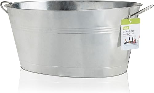 Miniatura 31 de True Cubos de hielo de acero inoxidable para fiestas con tapa, cubo de hielo de doble pared de capacidad de 1.3 L con pinzas, cubo de hielo aislado