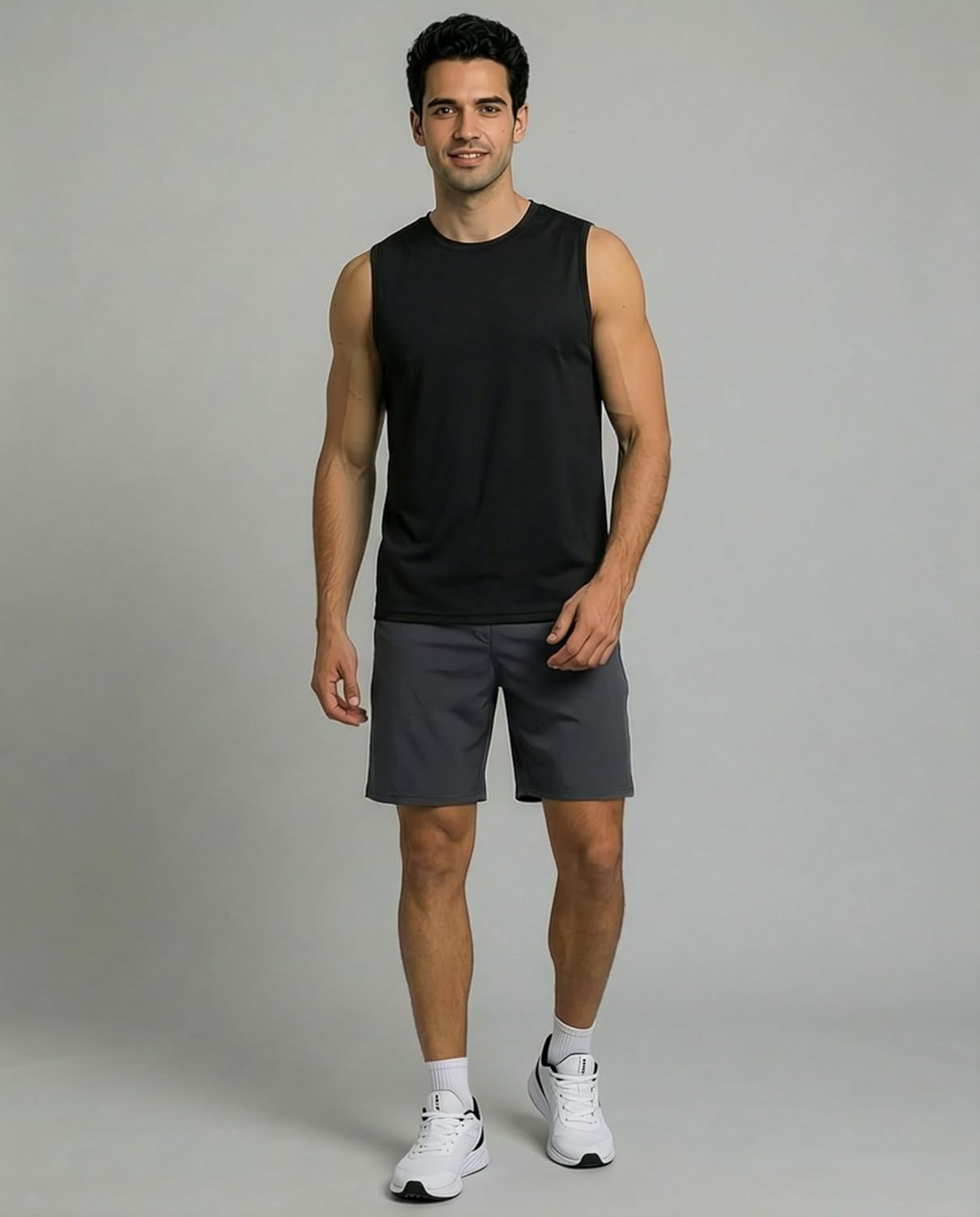 Real Essentials 5 Pack: Men's Mesh Active Athletic Tech Tank Top - Workout & Training Activewear (Available in Big & Tall) - Image 4