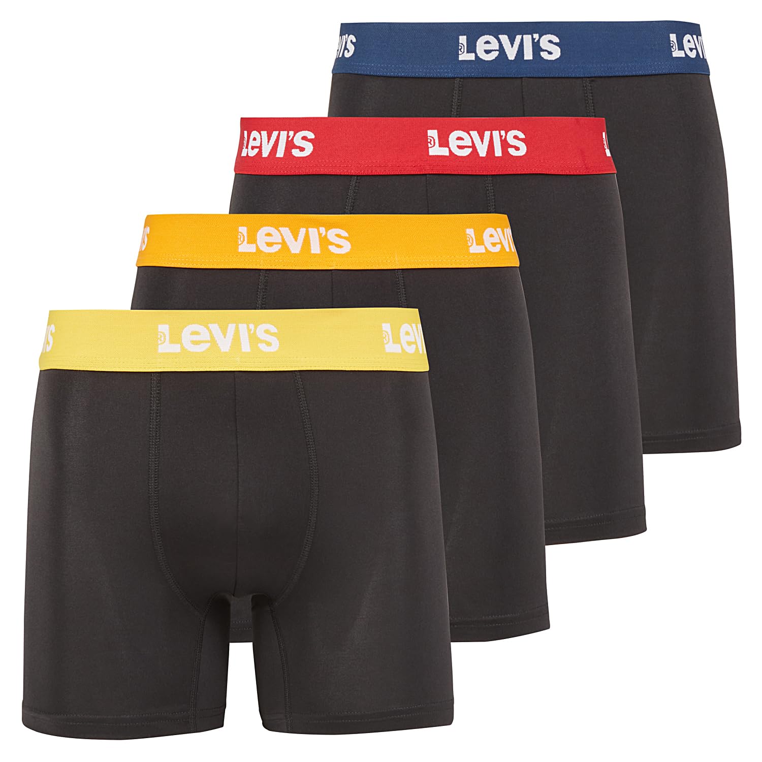 Levi's Mens Underwear Microfiber Boxer Brief for Men Ultra Soft 4 Pack