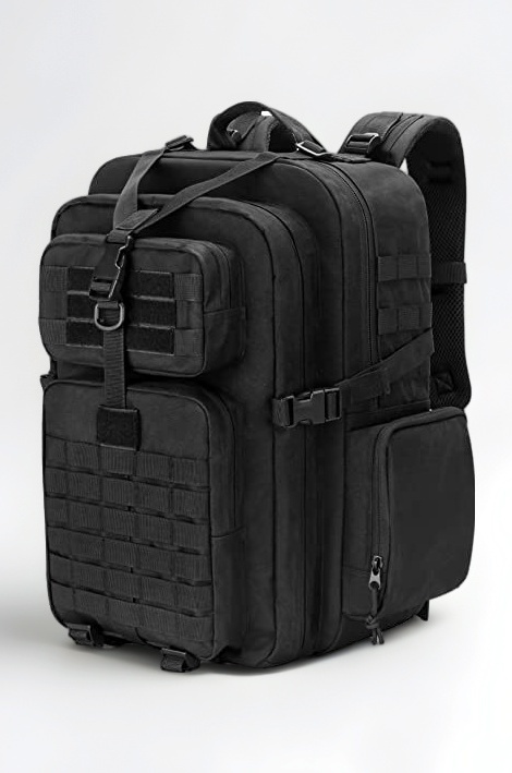 Damero Medical Tactical Backpack, Medical Supplies Bag First Aid Rucksack with Top Y-Strap for Hiking, Trekking Hunting Camping, Black (Bag Only)