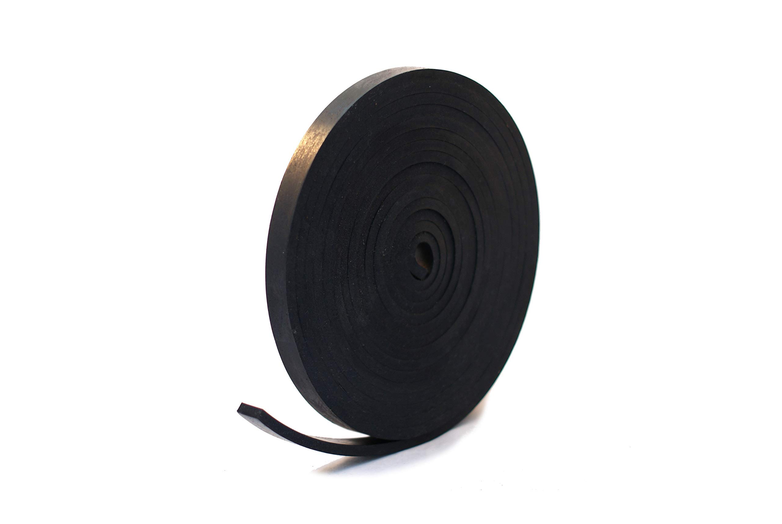 Solid Neoprene Black Rubber Strip 12mm wide x 5mm thick x 5m long
