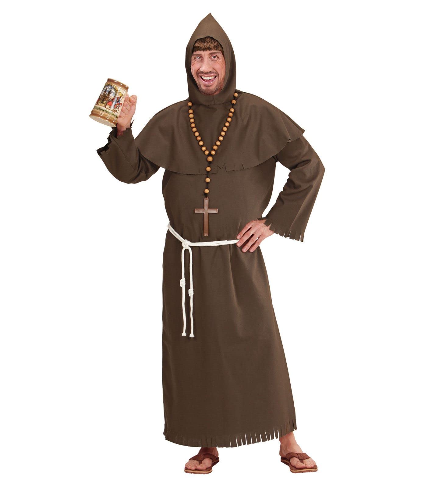 Costume moine traditionnel Widmann avec robe pour fêtes de déguisement - 5