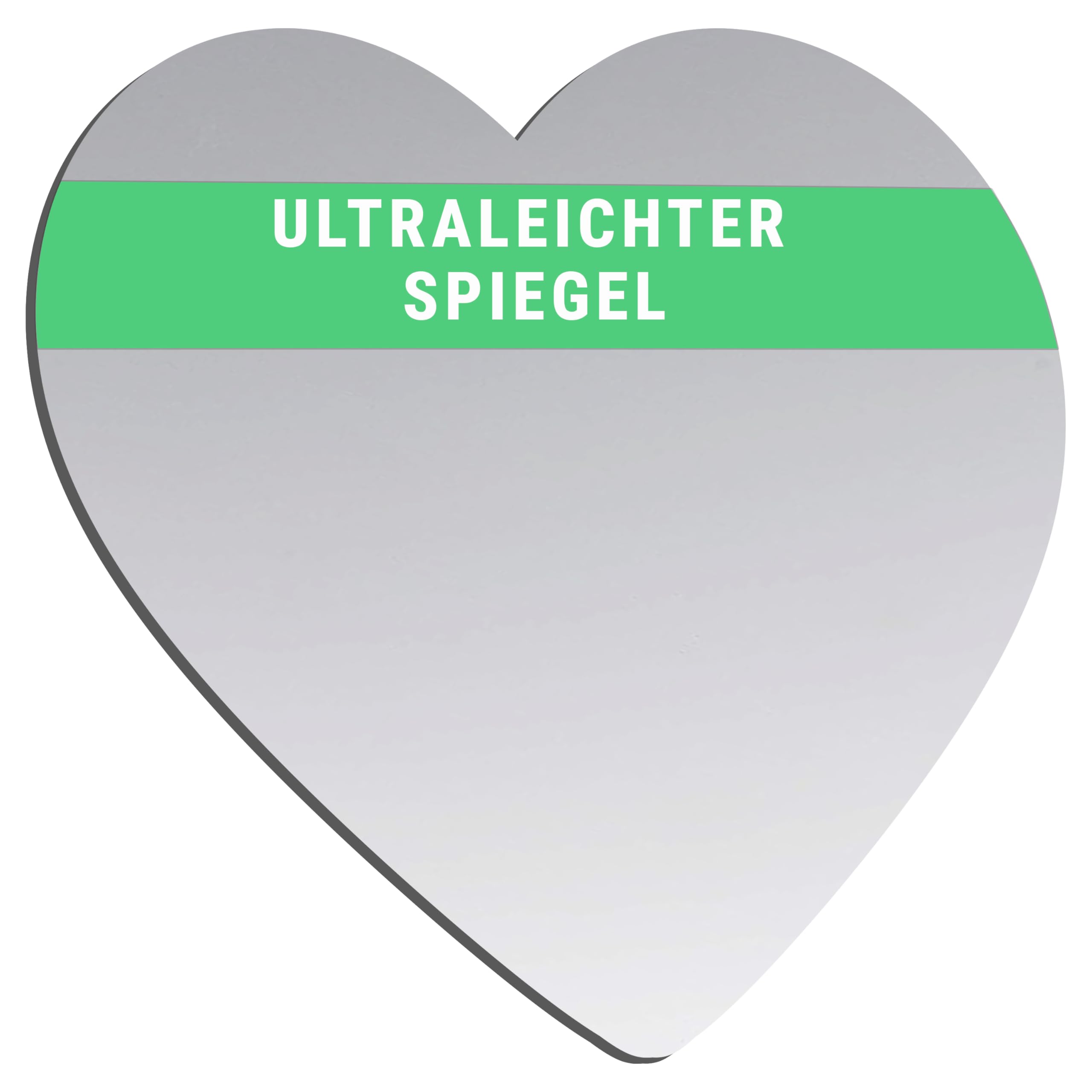 Specchio a mano – Specchio acrilico a forma di cuore ultra piatto ideale per fai da te, bambini, fai da te, decorazione portafogli o come regalo, 5,5 cm (a forma di cuore)