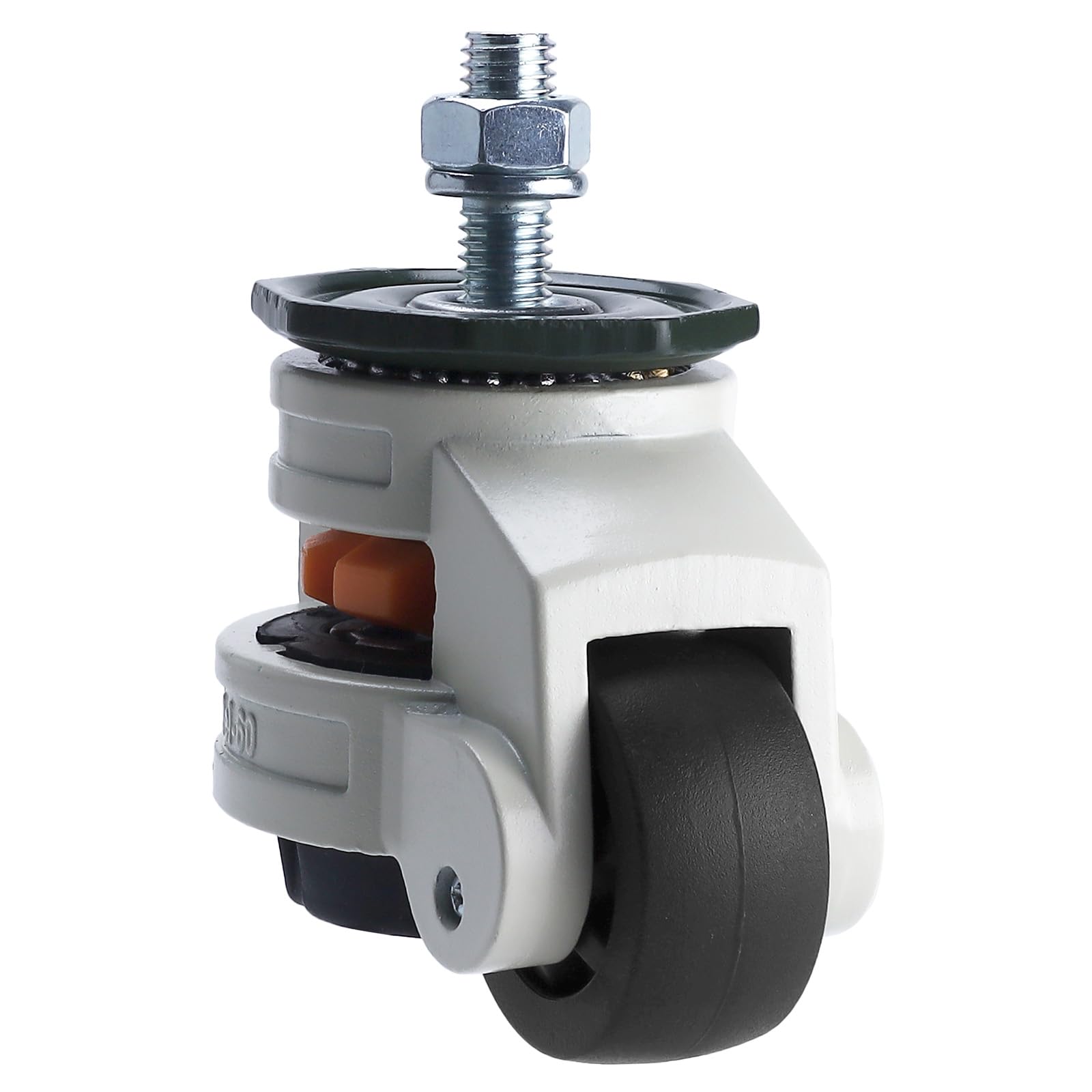 Homtone Set di 4 ruote girevoli per carichi pesanti, 50 mm, 1000 kg, per mobili industriali | Ruote per carichi pesanti a 360° per banco da lavoro e macchine, regolabili in altezza, robuste ruote per trasporto e esterni