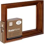 Ampersand Art Supply Floaterframe Readymade Frame for Flat and 7/8" Deep Wood Panel and Canvas Artwork, Paintings, Prints, and More, 8"x10", Maple Thin