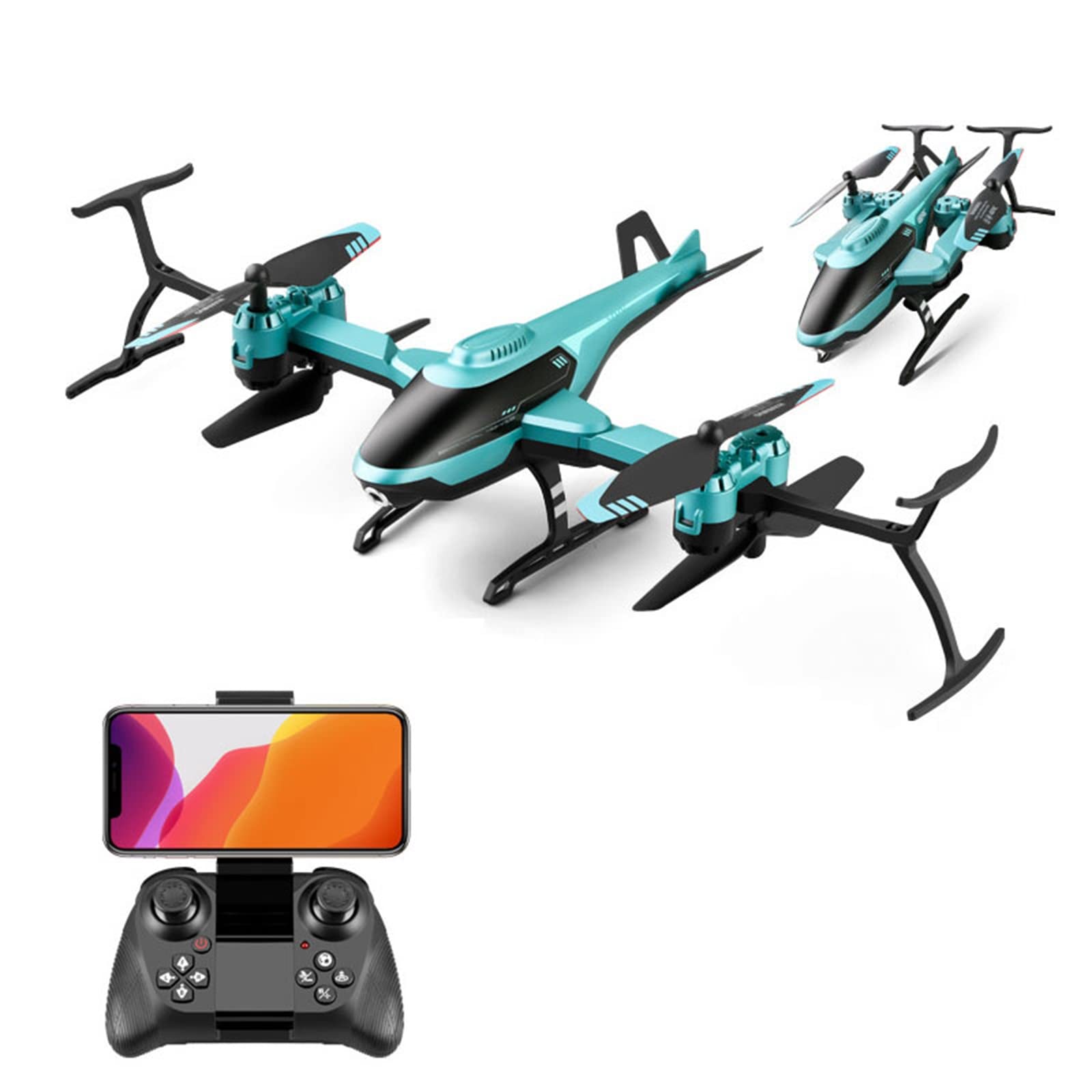 Dron do fotografii lotniczej 4K, dron z kamer膮 HD 4K, dwie baterie, sygna艂 wysokiej cz臋stotliwo艣ci 2,4 GHz, transmisja obrazu Wi-Fi HD