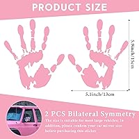 Vista 2 de Sabary 2 piezas de calcomanías de onda, señal de onda, compatible con SUV, vehículo todoterreno, para pegatinas manuales para automóviles, Rosa