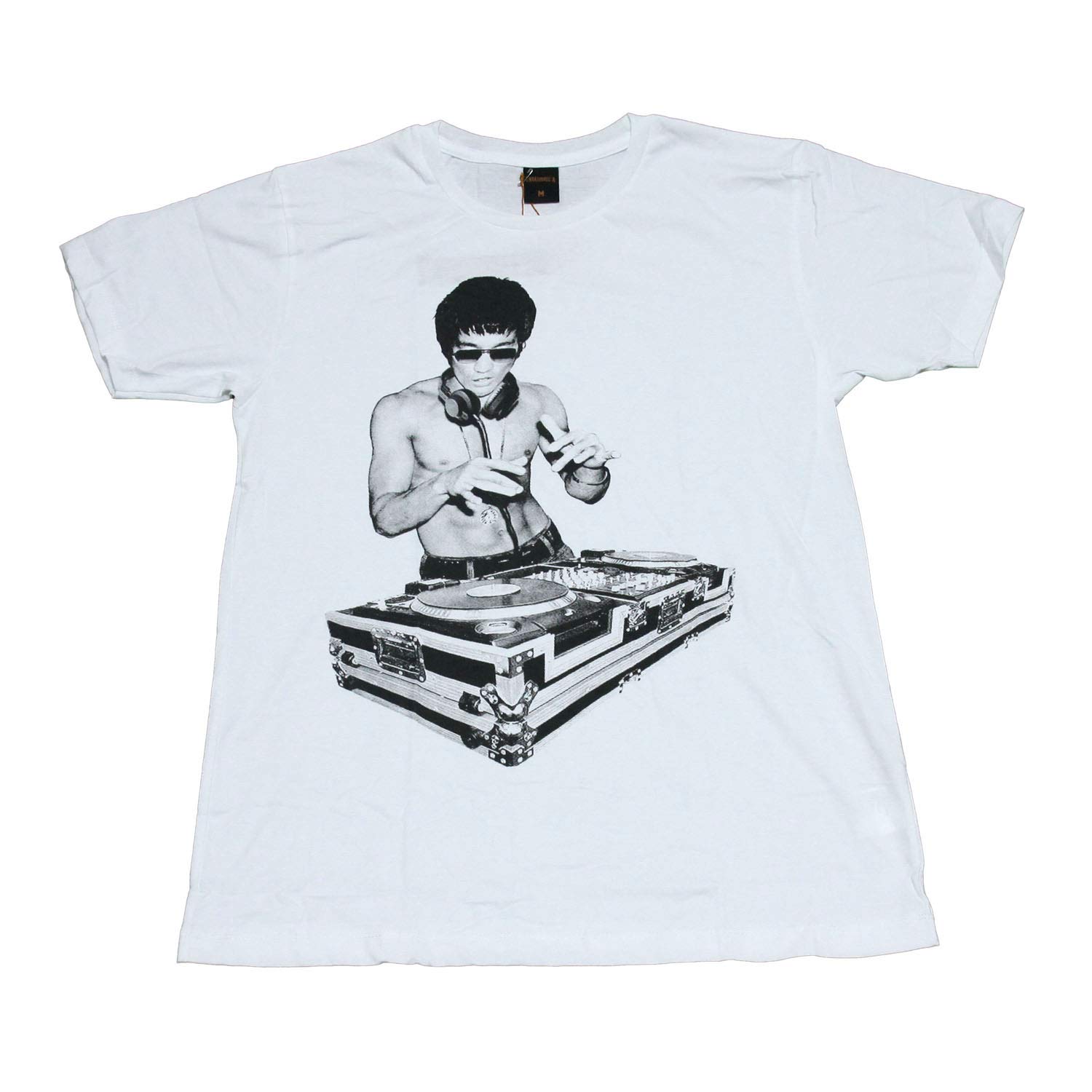 Amazon | (EXCLUSIVE) デザイン Tシャツ ブルースリー DJ おもしろT 