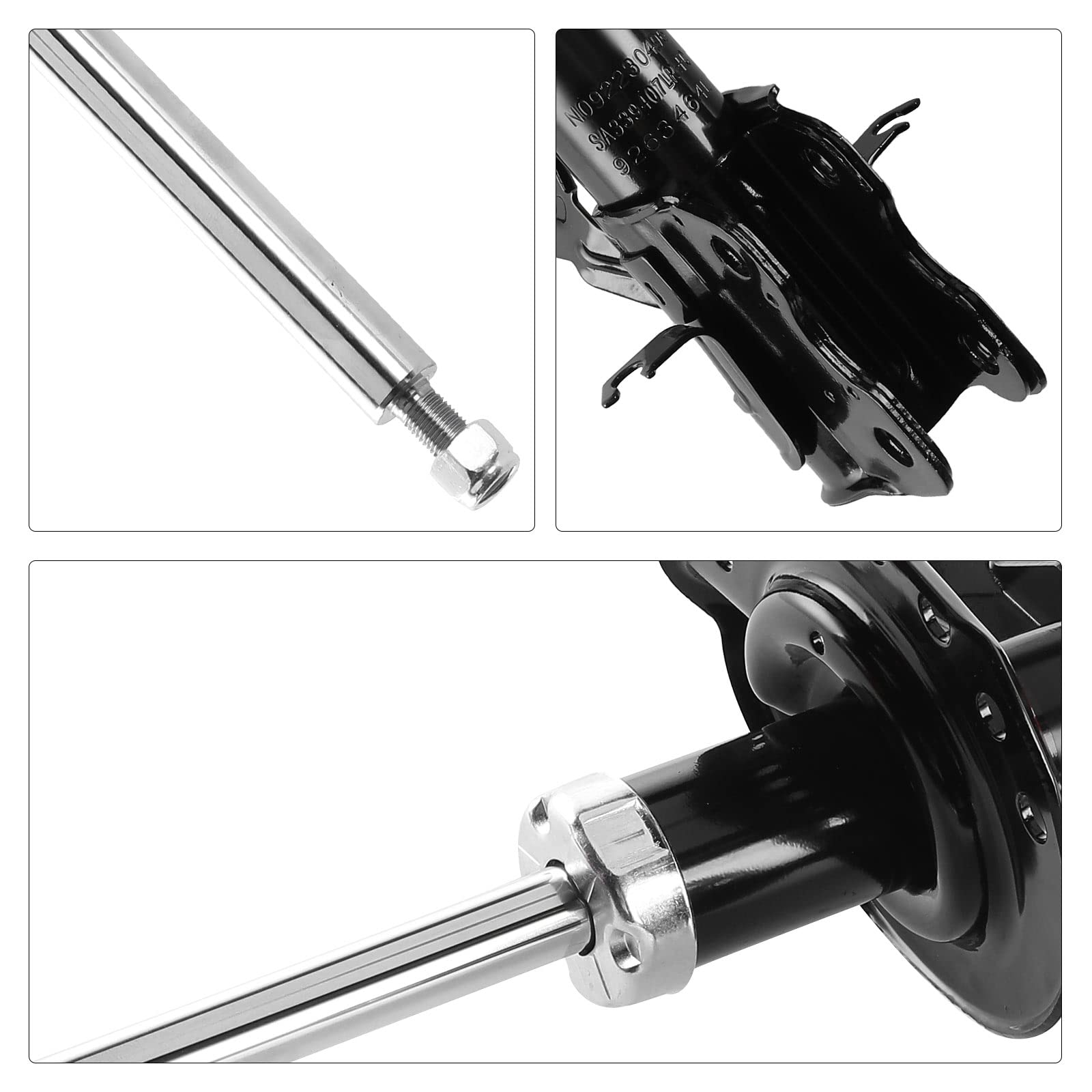 Frankberg 2 amortiguadores delanteros de 520 mm a presión de gas (339406) | Compatible con: Hoja ZE0, Hoja ZE1