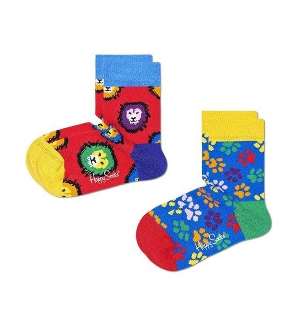 Happy Socks LION & PAW 2-Pack Kids Socks