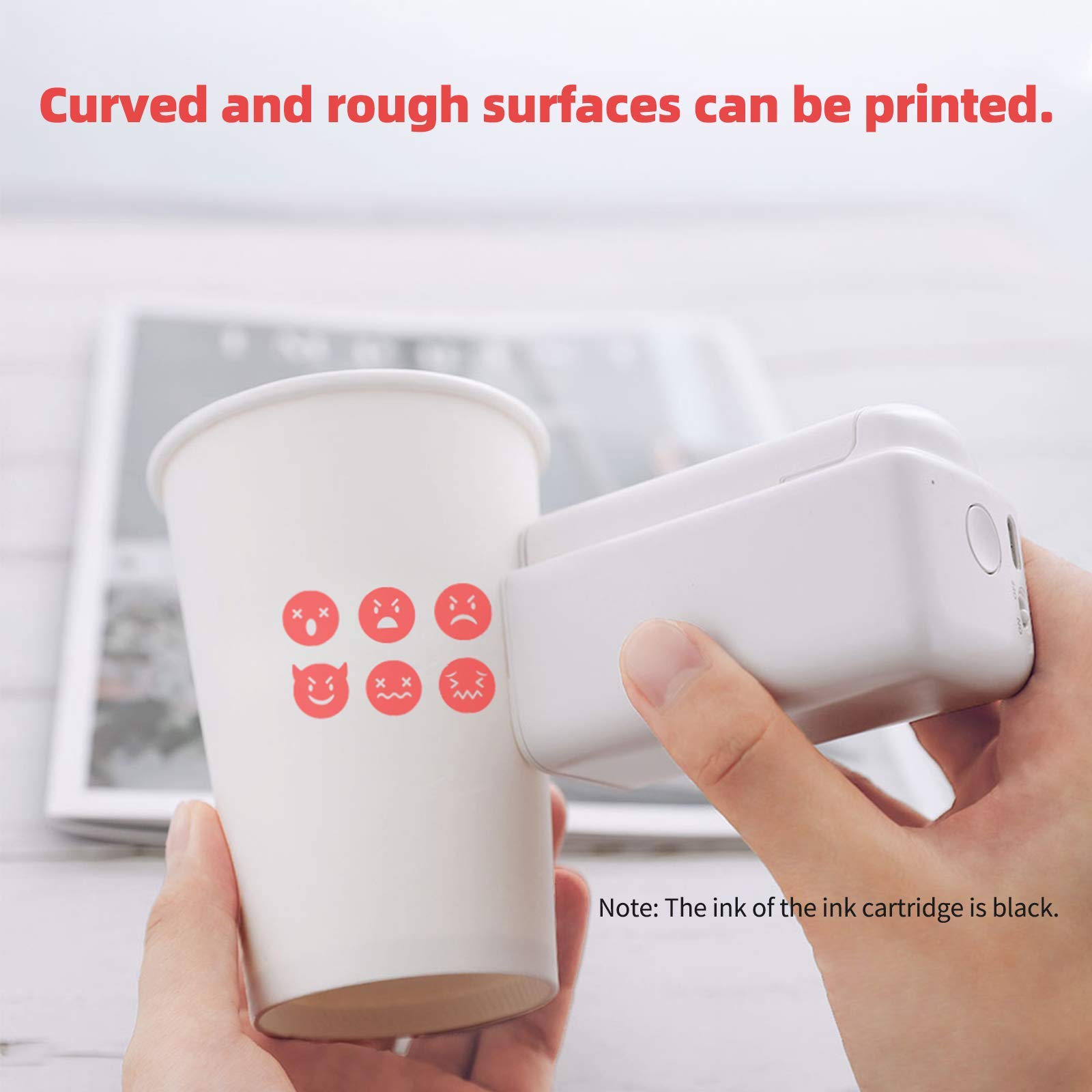 Impresora Mano Printpods Mini Impresora Tatuaje inyección Tinta portátil Cartucho Tinta Soporte conexión WiFi
