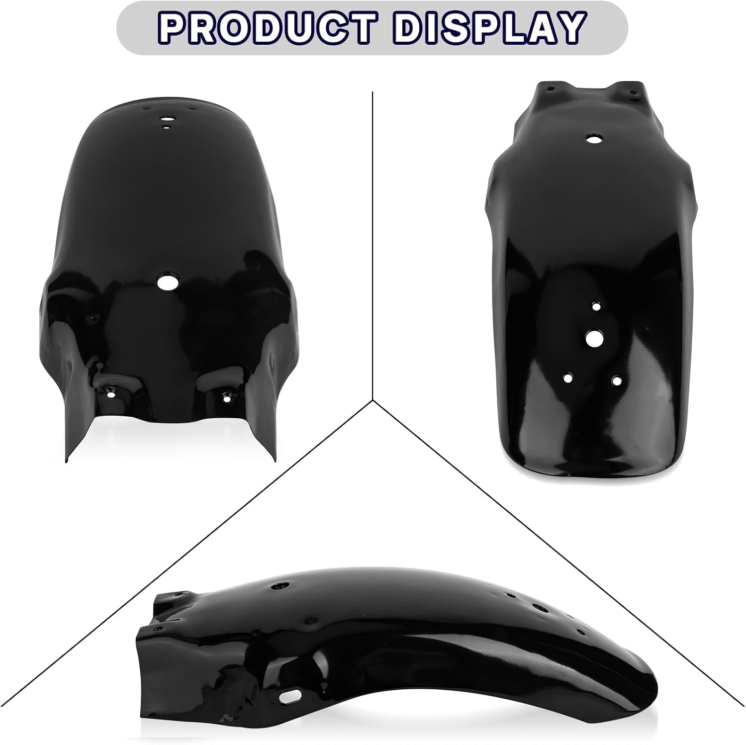 psler Protection de roue arrière universelle pour Chopper Cruisers, Virago, V-Star, Roadliner, Shadow, Spirit, Meanstreak, Noir
