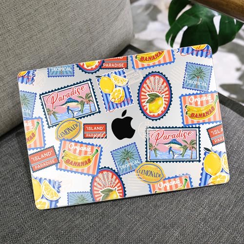 Image of MEEgoodo Case for MacBook Pro 14 inch (M5 /M4 /M3 /M2 /M1) Pro /Max 2026 2025 2024 2023 2021, Laptop Case Fit Model A3427 /A3426 /A3434 /A3112 /A3401 /A3185 /A2918 /A2992 /A2779 /A2442, Retro Tropical Pattern