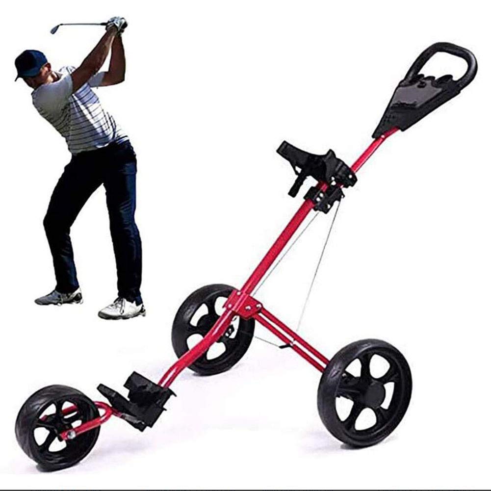 Buy LOISK Folding Pull/Push Golf Trolley, 3 Wheel Golf Push Cart