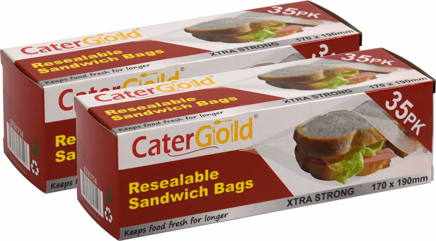 Reusable Plastic Sandwich Freezer Bags Zip Food Bags Transparent Lunch Food Storage Leakproof Bags with Ziplock for Veggies Meat Fruites Multipurpose (2x Zipper Bag 35pk 170x190mm)