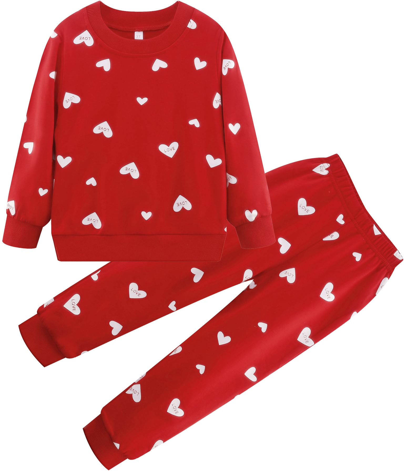 Little Girls 2 Piece Outfits Ruffle Sleeve Unicorn Sweatshirts Top and Leggings Set School Outfits Kids Clothing Set