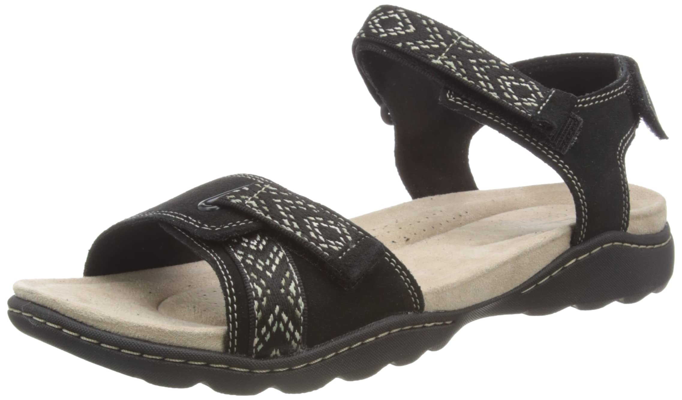 Clarks Women's Amanda Sprint Sport Sandal, Black Sde, 7 UK