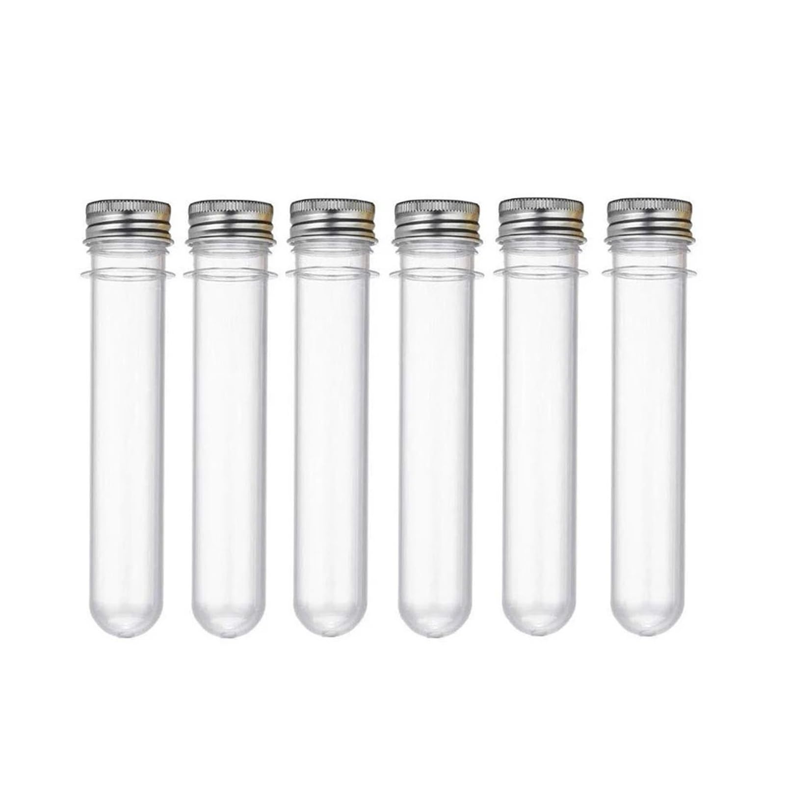 yingyingjia 30 szt. naukowych probówek testowych 40 ml 23x140 mm przezroczyste plastikowe probówki gumball cukierki tubki do fiolek soli do kąpieli