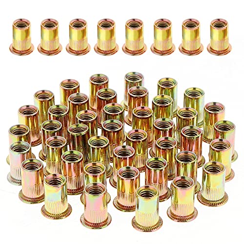 120 Dadi Per Rivetti Filettati M10 - Acciaio Carbonio Zincato, Testa Piatta Per Metallo E Plastica - Foto 4