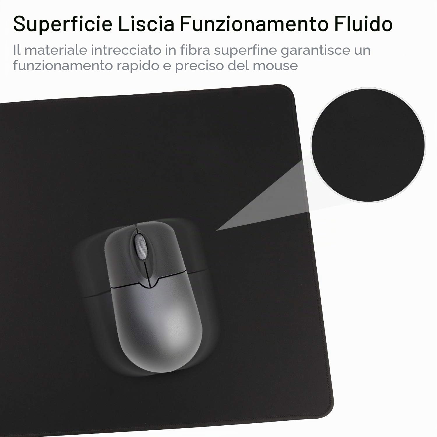 Tappetino per mouse da gioco XXL 600 x 300 mm base in gomma