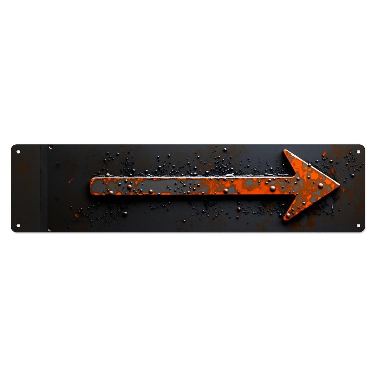 Rusty Metal Arrow Direction Sign Tin Sign Vintage Metal Poster Retro Bar, Home, Man Cave, Kitchen, Laundry Room Wall Art Decor Gift 4x16 Inch