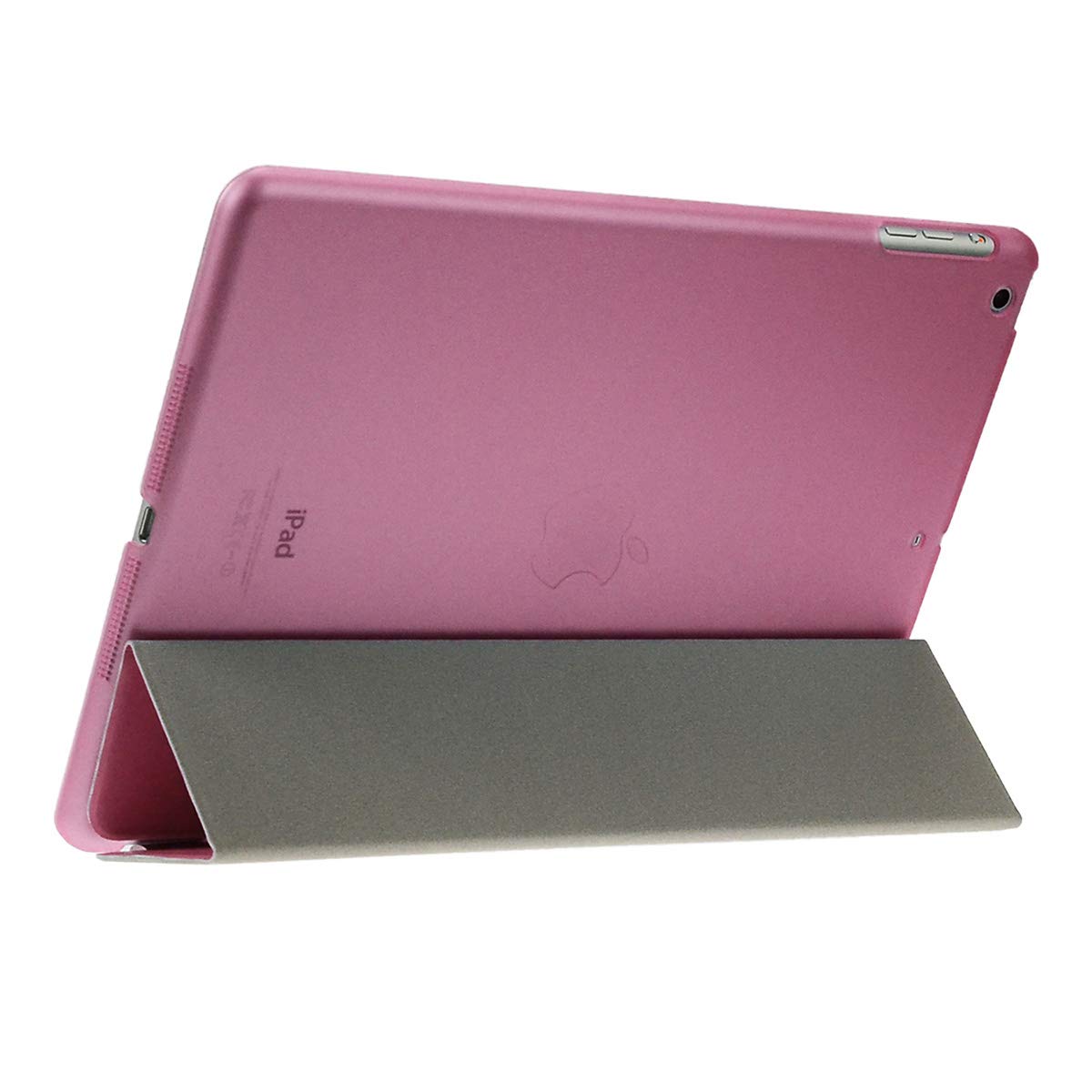 doupi Smart Cover & Case for iPad Air 2 with Smart On/Off Function Protective Shell Leatherette Protector Stand, Pink