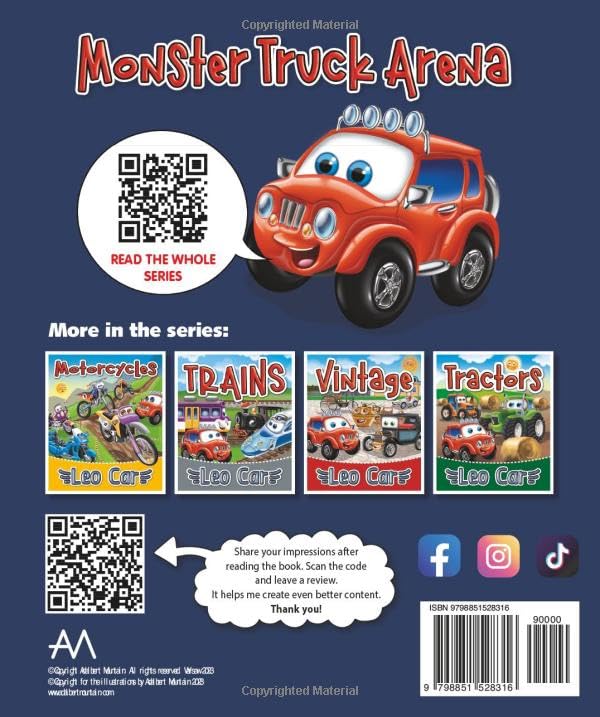 Miniatura 2 de Monster Truck Arena & Leo Car Adventurous Kids Activity Book About Cars An Instructive Story With a Moral for Boys for the Vacations For Children
