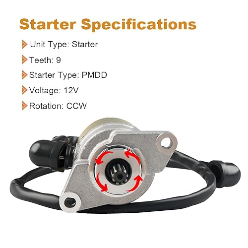 Miniatura 4 de WATERWICH Motor de arranque compatible con Can-Am DS70 2010, Mini DS70 4T junio 2008, DS90 2009, DS90 Mini 2014-2015, colocación para V31200DGF000