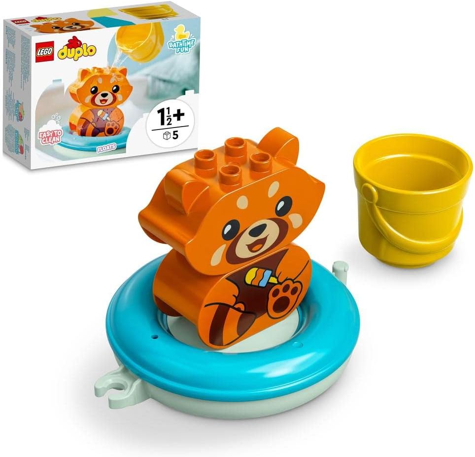 DUPLO My First Bath Time Fun: Floating Red Panda 10964 Learning and Education Toys Set; Building Blocks Toy for Toddlers (5 Pieces)