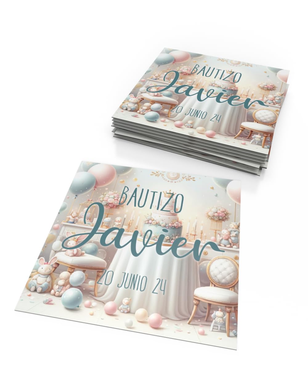 Aiman GZ. Imán con Foto Personalizado Cuadrado 7,4 X 7,4 CM - Pack 10 Unidades - Imán Nevera -Imán publicitario - Regalo Bautizo, Boda, Comunión Original - Foto Imán Nevera - Acabado Basico
