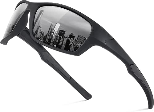 Fanshen Polarized Sunglasses for Men Women, Wrap Around Sunglasses for