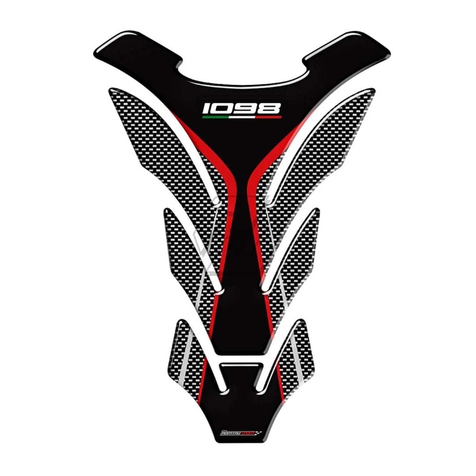 for Ducati Streetfighter 1098 1098R 1098S 3D Decal Gas Tank Pad Protector Sticker(Black3)