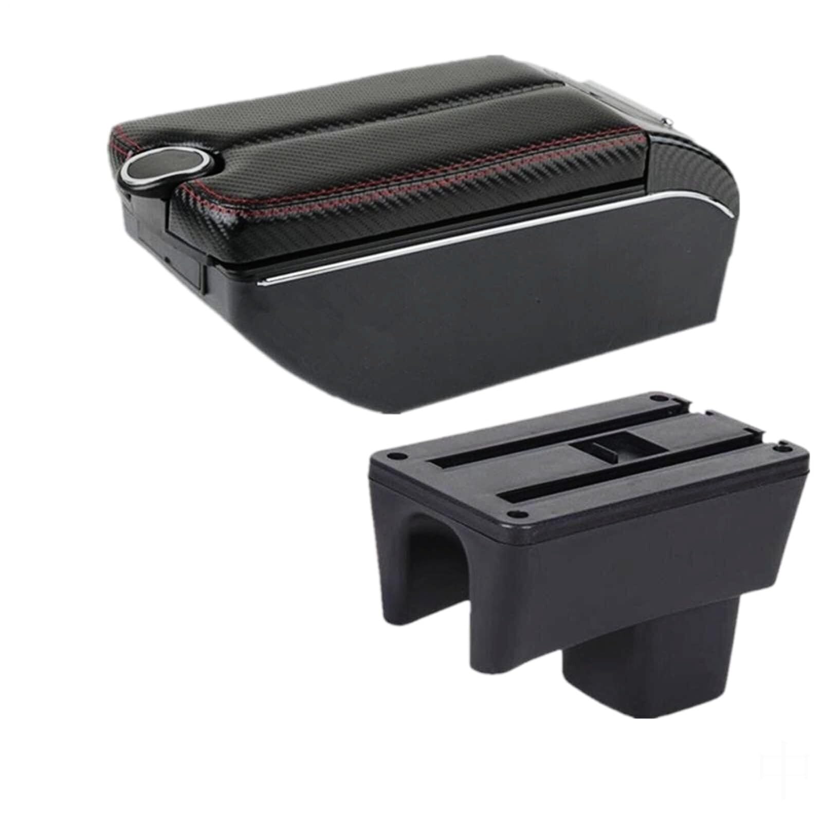 Centre Console For Suzuki For Swift 2005-2023 Carbon Fiber Center Console Armrest Storage For Box with USB and Ashtray