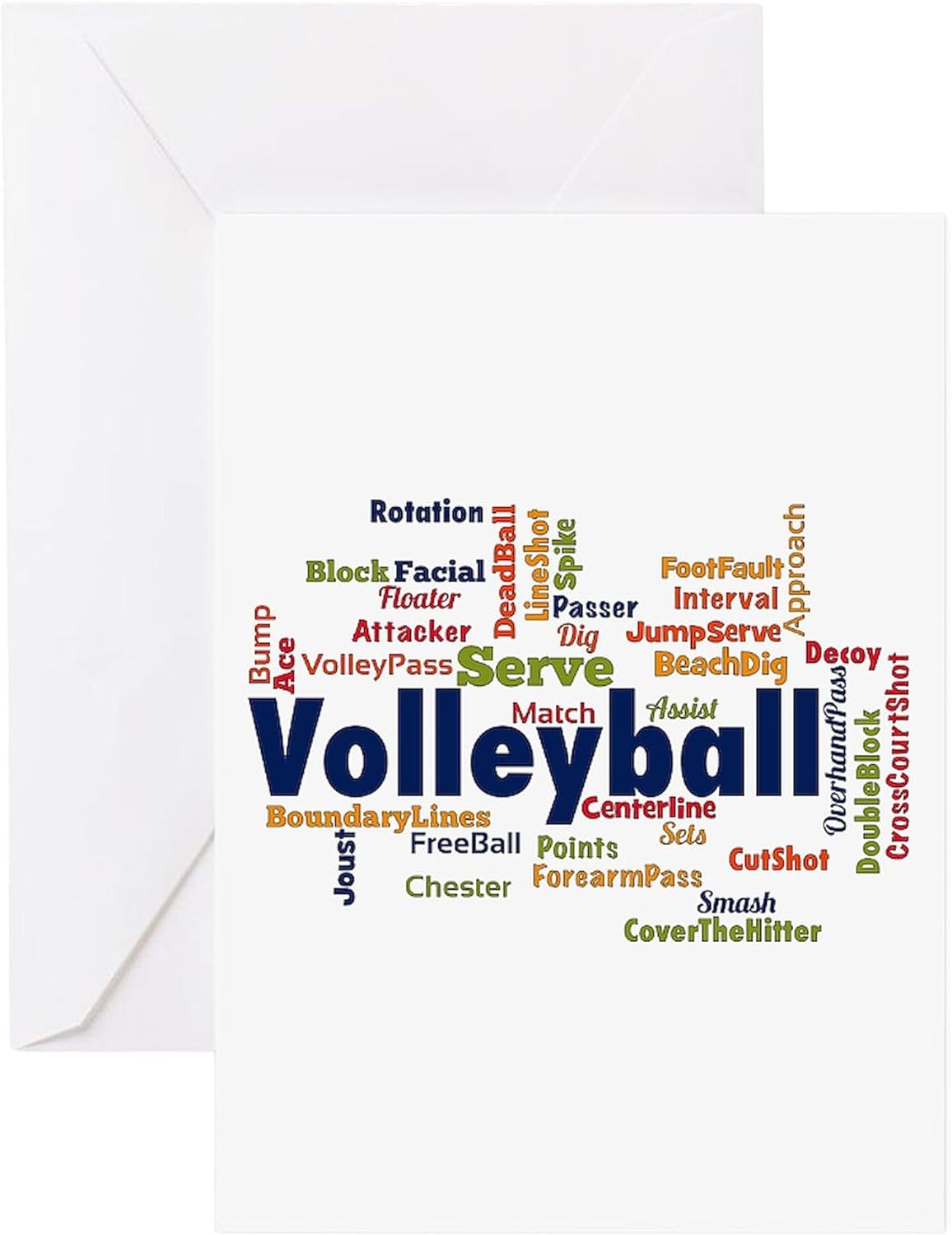 CafePress Volleyball Greeting Cards Folded Greeting Cards (10-pack) Matte