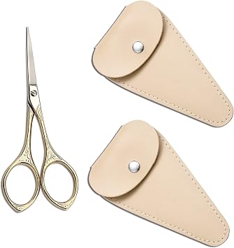 3.9in Stainless Steel Sharp Craft Scissors and 2pcs 5in Embroidery Scissors Sheath
