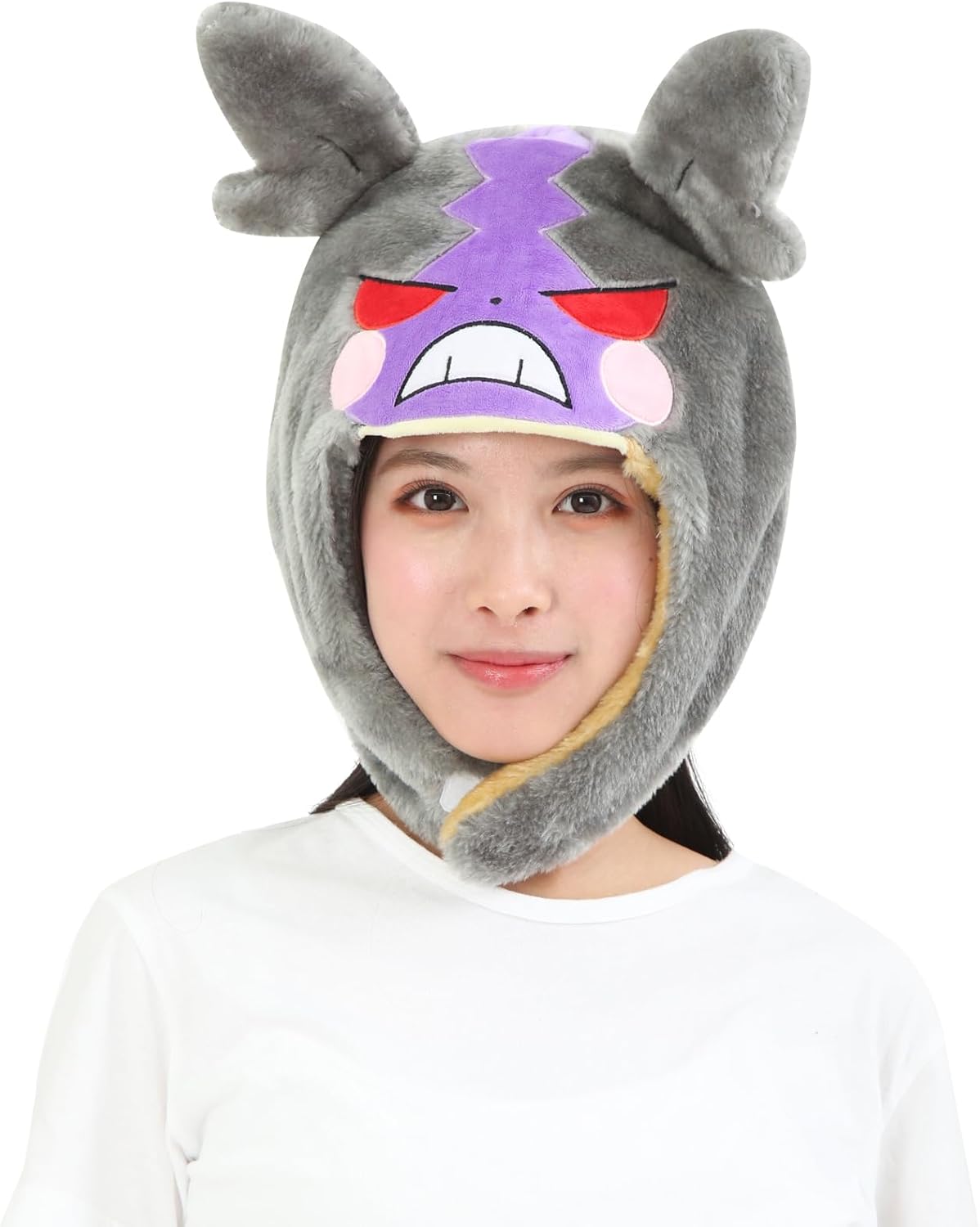 SAZAC Pokemon Morpeko Reversible Kigurumi Hat – Official Plush Cosplay Beanie, Full Belly & Hangry Mode, Anime Costume Headwear for Adults