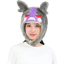 SAZAC Pokemon Morpeko Reversible Kigurumi Hat Official Plush Cosplay Beanie, Full Belly & Hangry Mode, Anime Costume Headwear for Adults