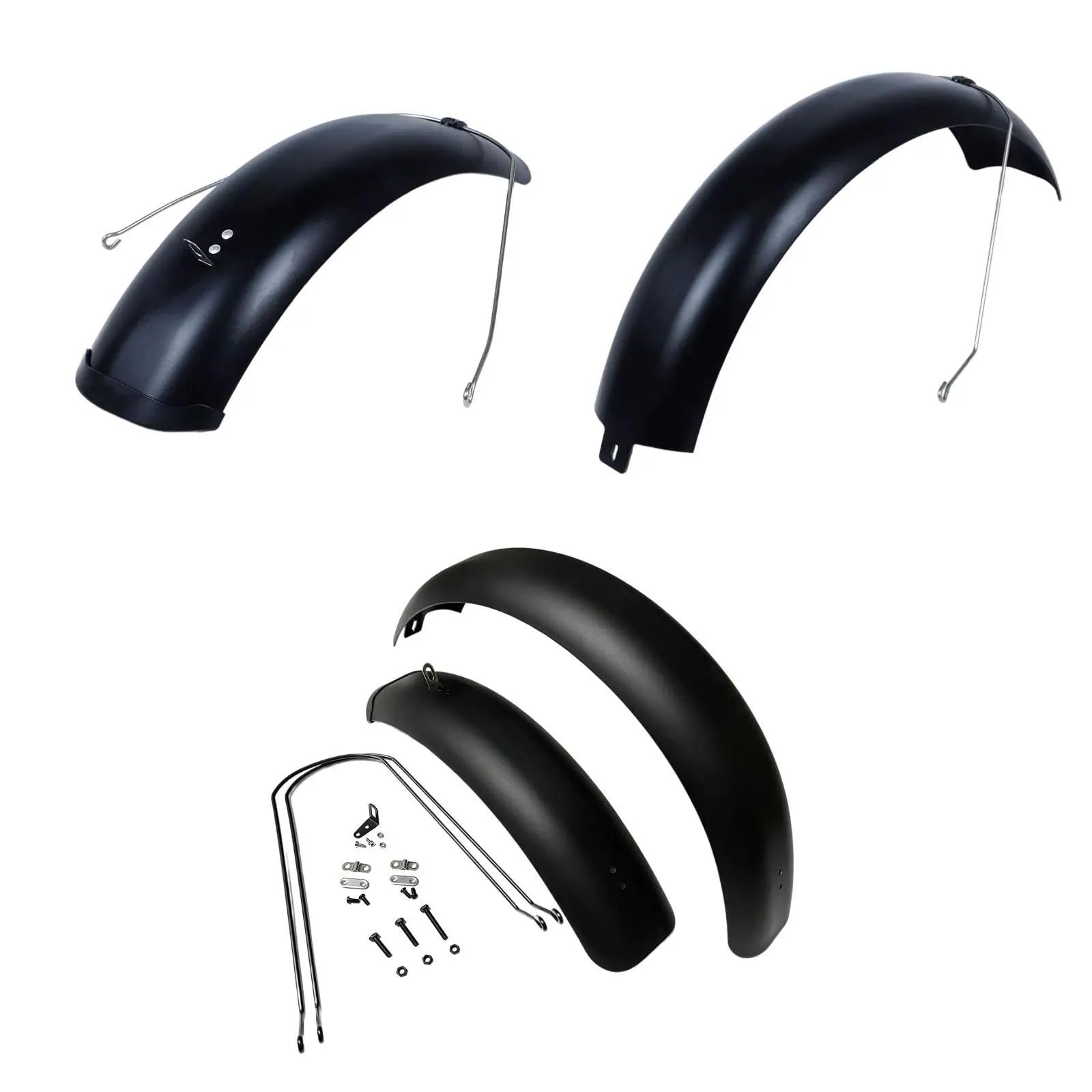 Garde-Boue de vélo Protecteur Roue pièces Rechange universelles Garde-Boue léger et Robuste for vélos Route 20x5.0 Pouces