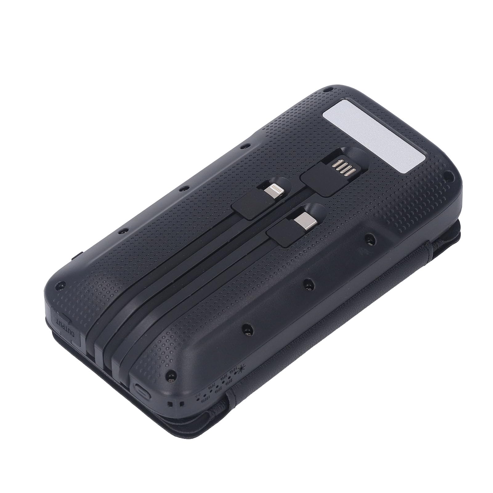 Solar Power Bank Impermeabile 20000mAh Caricatore a Ricarica Rapida per Uso Esterno con 3 Cavi Integrati
