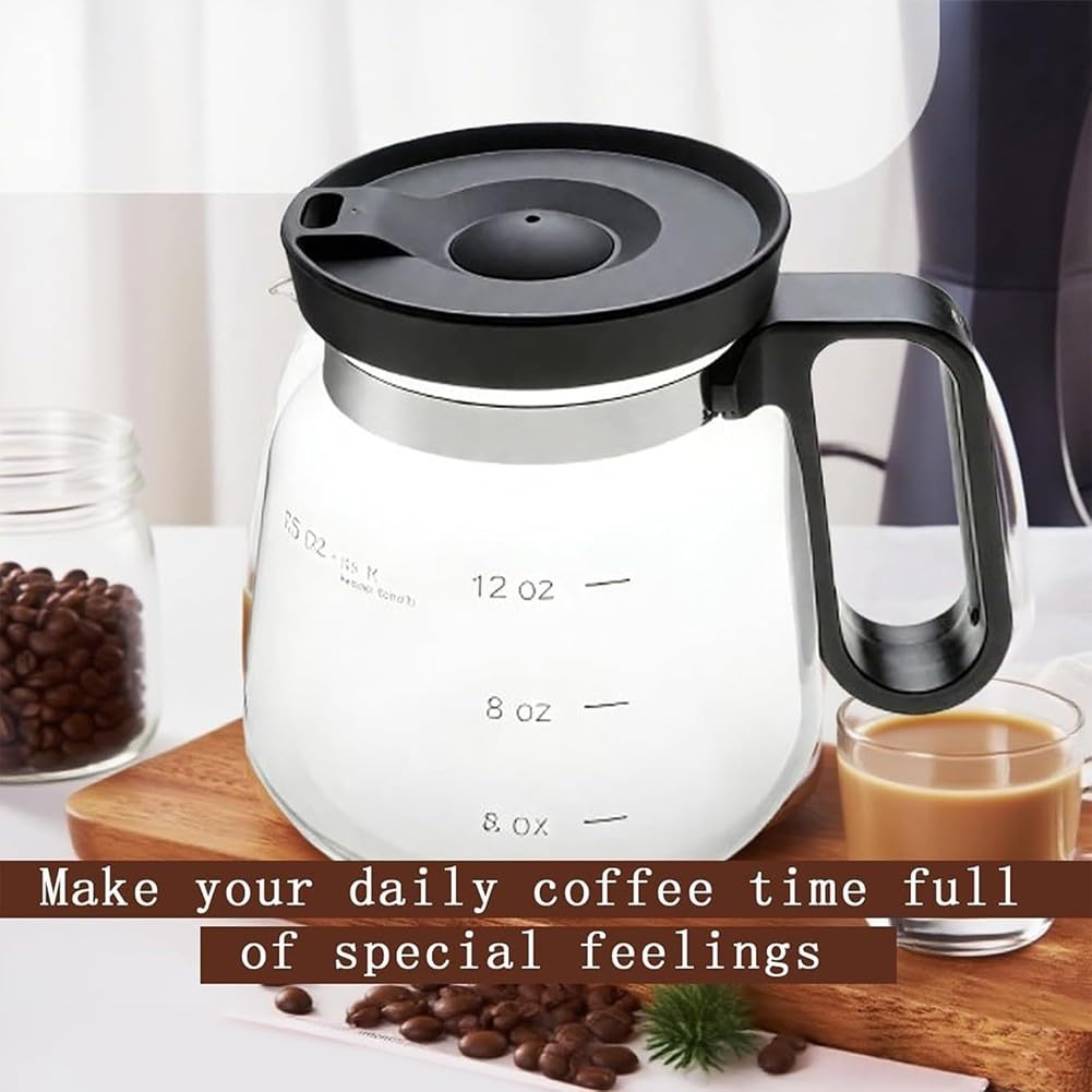 Taza de café de vidrio de 16 onzas con tapa de viaje y popote, taza de café resistente al calor para bebidas calientes y heladas, vaso de gran capacidad de 4.3 x 4 pulgadas para oficina