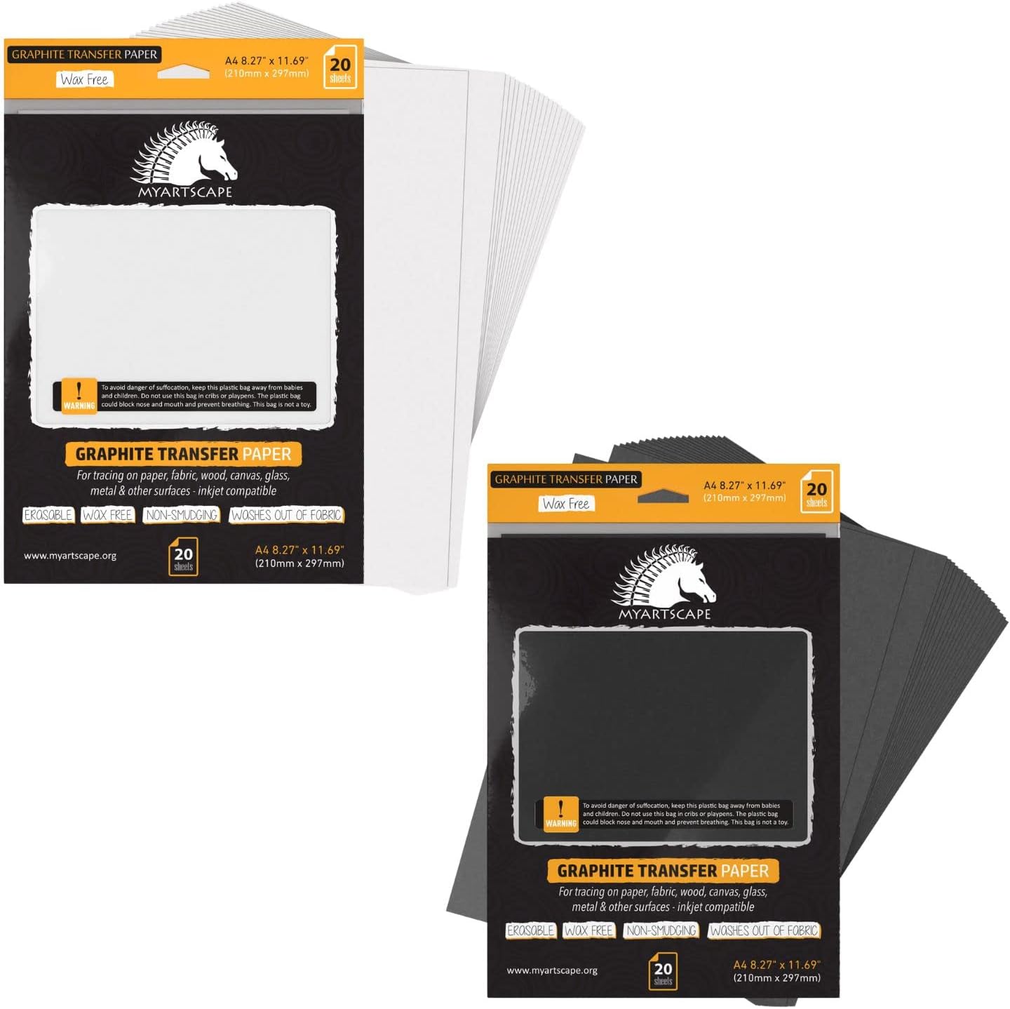MyArtscape Graphite Transfer Paper Bundle Wax Free