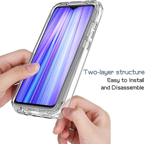 Miniatura 4 de Gufuwo Funda para Redmi Note 8 Pro M1906G7I con protector de pantalla de vidrio templado, carcasa rígida de diseño floral de cuerpo completo + funda