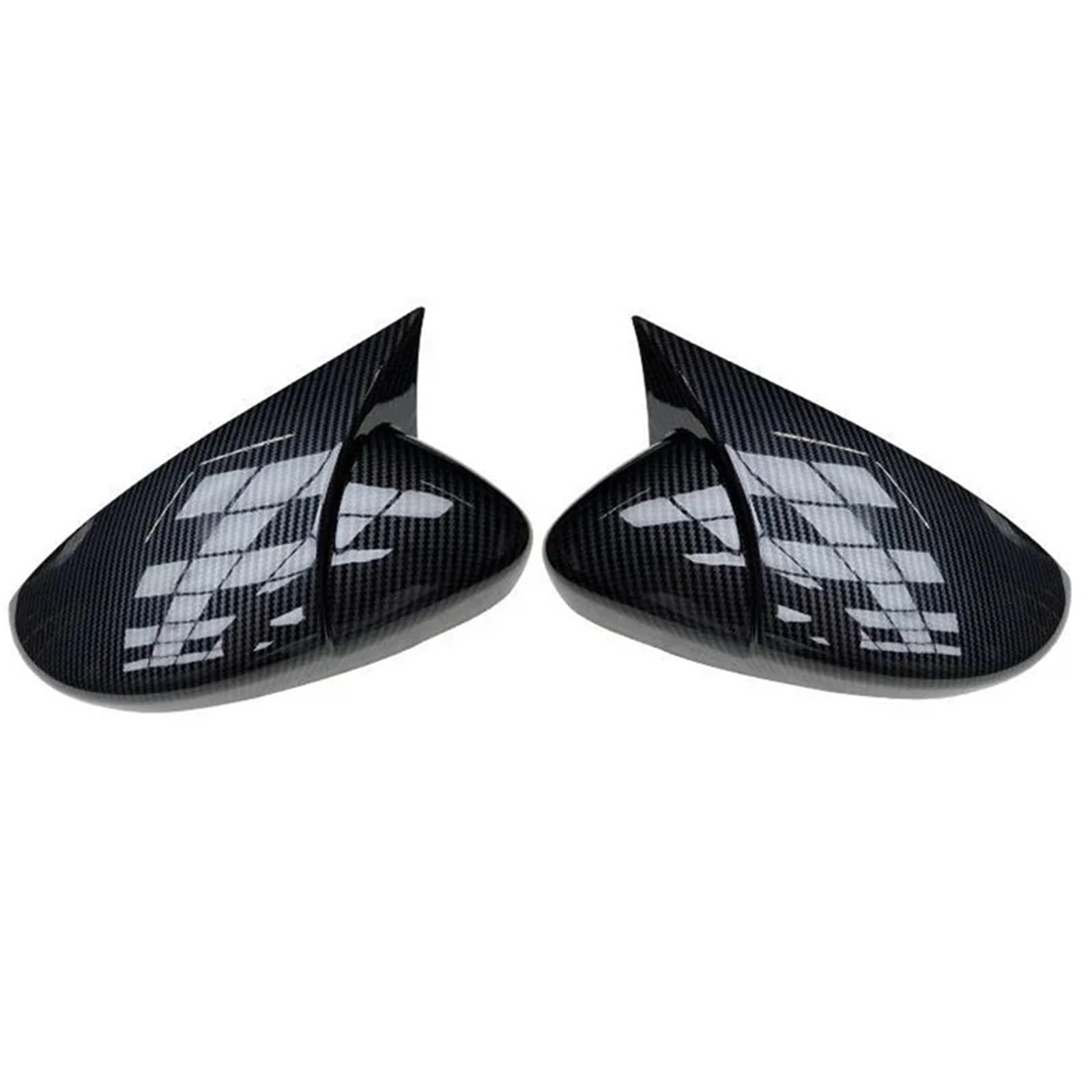 Pasuje do Scirocco Beetle 2009-2018 czarne drzwi boczne skrzydło lusterko wsteczne Ox Horn pokrywa Cap akcesoria samochodowe Obudowa Lusterka Boczne(1 set Carbon pattern)