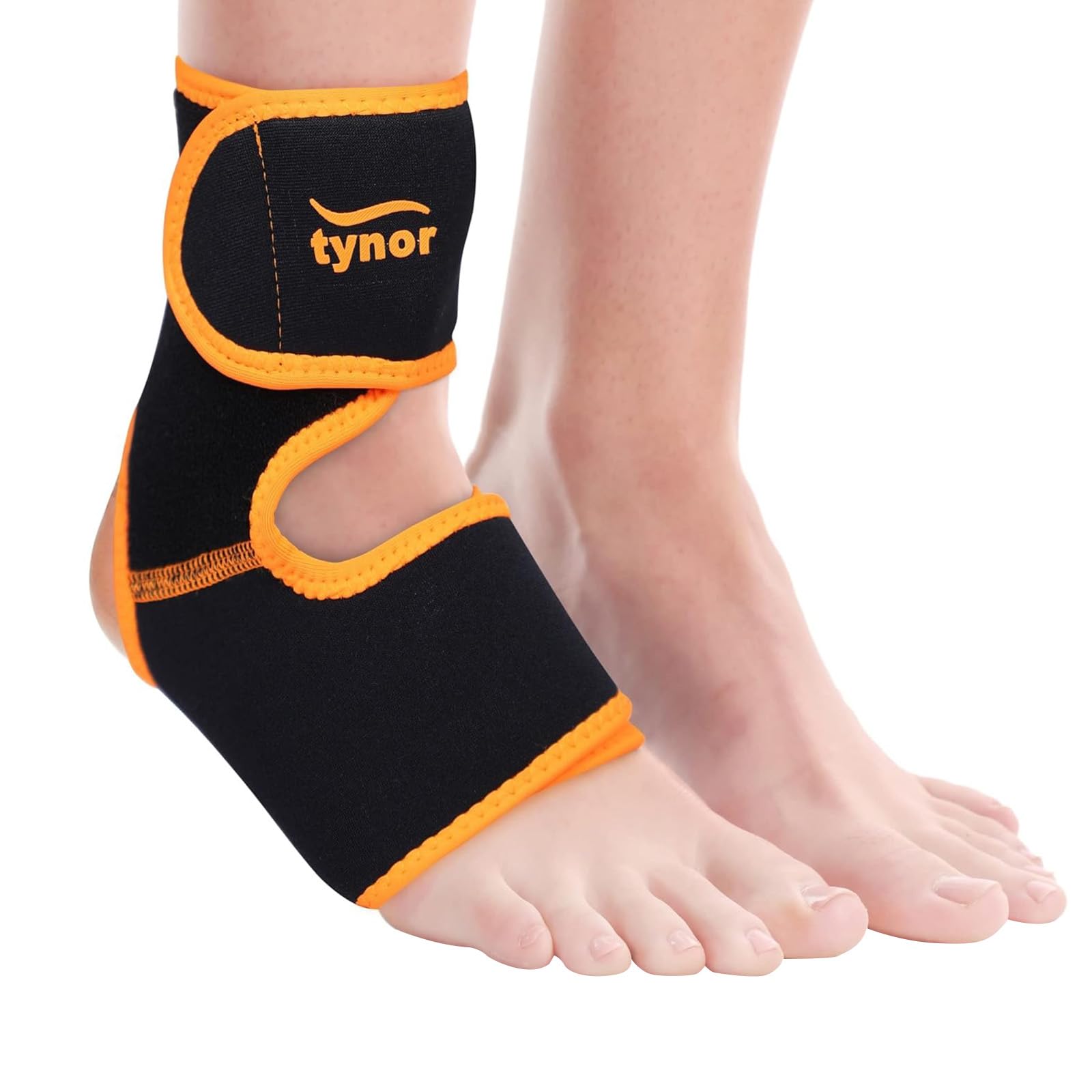 TYNOR Ankle Brace For Men And Women, Breathable Adjustable Wrap Neoprene Ankle Compression Sleeve Ankle Support For Sprained Ankle Plantar Fasciitis, Achilles, Running, Basketball, Sports, One Size